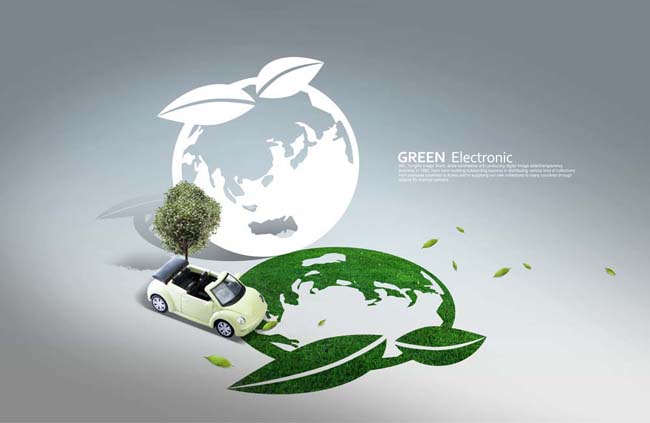 地球環?？萍荚O計PSD素材